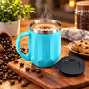 IQIX 400 ml Stainless Steel Coffee Mug with Lid