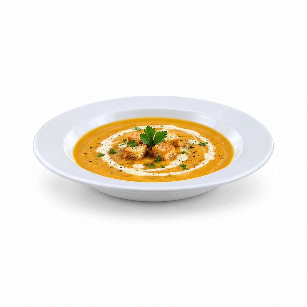 Blaze Classic White Melamine Deep Plate - 8 Inch