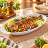 Forte B.K Classic White Ceramic Oval Serving Platter - 26 & 30 Cm