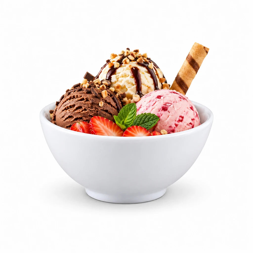 Blaze White Melamine Ice Cream Bowl - 4.5, 5, 5.5 & 6-Inch