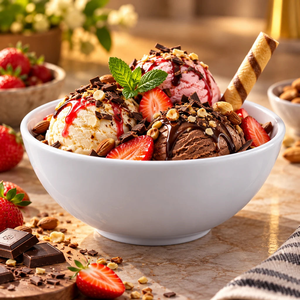 Blaze White Melamine Ice Cream Bowl - 4.5, 5, 5.5 & 6-Inch