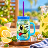Kleeyo Don't Worry Be Happy 450 ml Glass Mason Jar