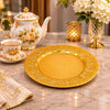 Golden Tulip Scroll Plastic Charger Plate, 12 Inch, Display Only