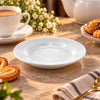 Forte B.K Wide-Rim White Ceramic Tea Saucer, 6 Inch