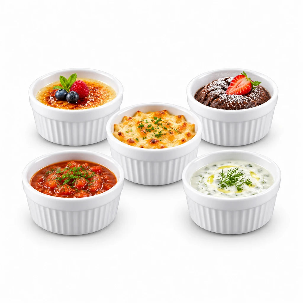 Danny Home 3-Inch Porcelain Ramekin Set, 5-Piece