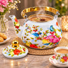 Yiwu Liyang Rose Garden & Birds Enamel Kettle, 2 Litres