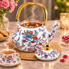 Yiwu Liyang Jewel Floral Vine Enamel Kettle, 2.5 Litres