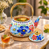 Yiwu Liyang Blue & Red Blossom Enamel Kettle, 2 Litres