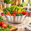 Crest Stainless Steel Colander with Plastic Handles, 28 cm