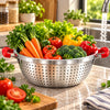 Crest Stainless Steel Colander with Plastic Handles, 30 cm