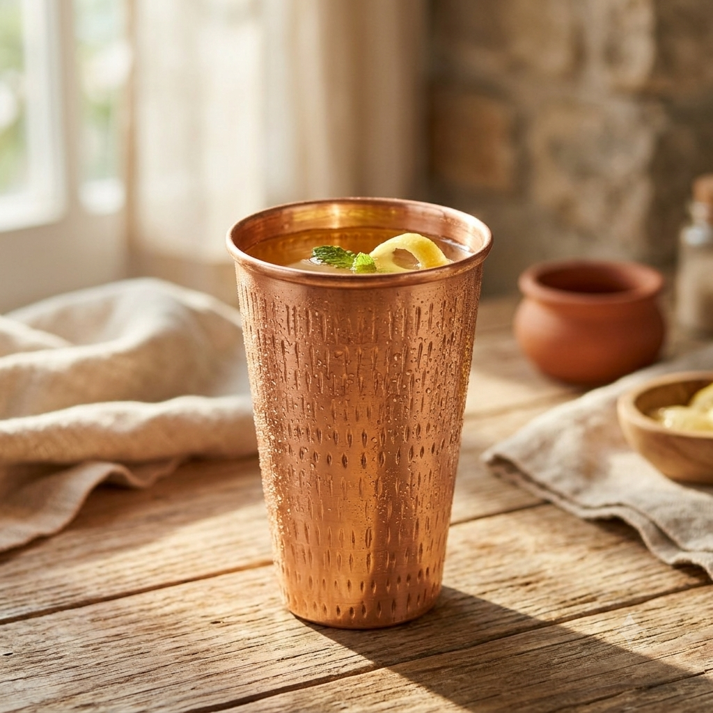 R.S 400 ml Brass Copper Coating Glasses