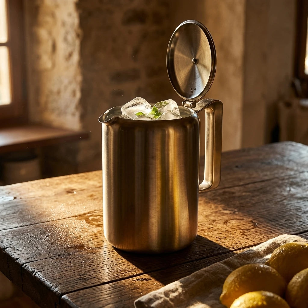 WorldWide Polished Stainless Steel 2-Liter Jug