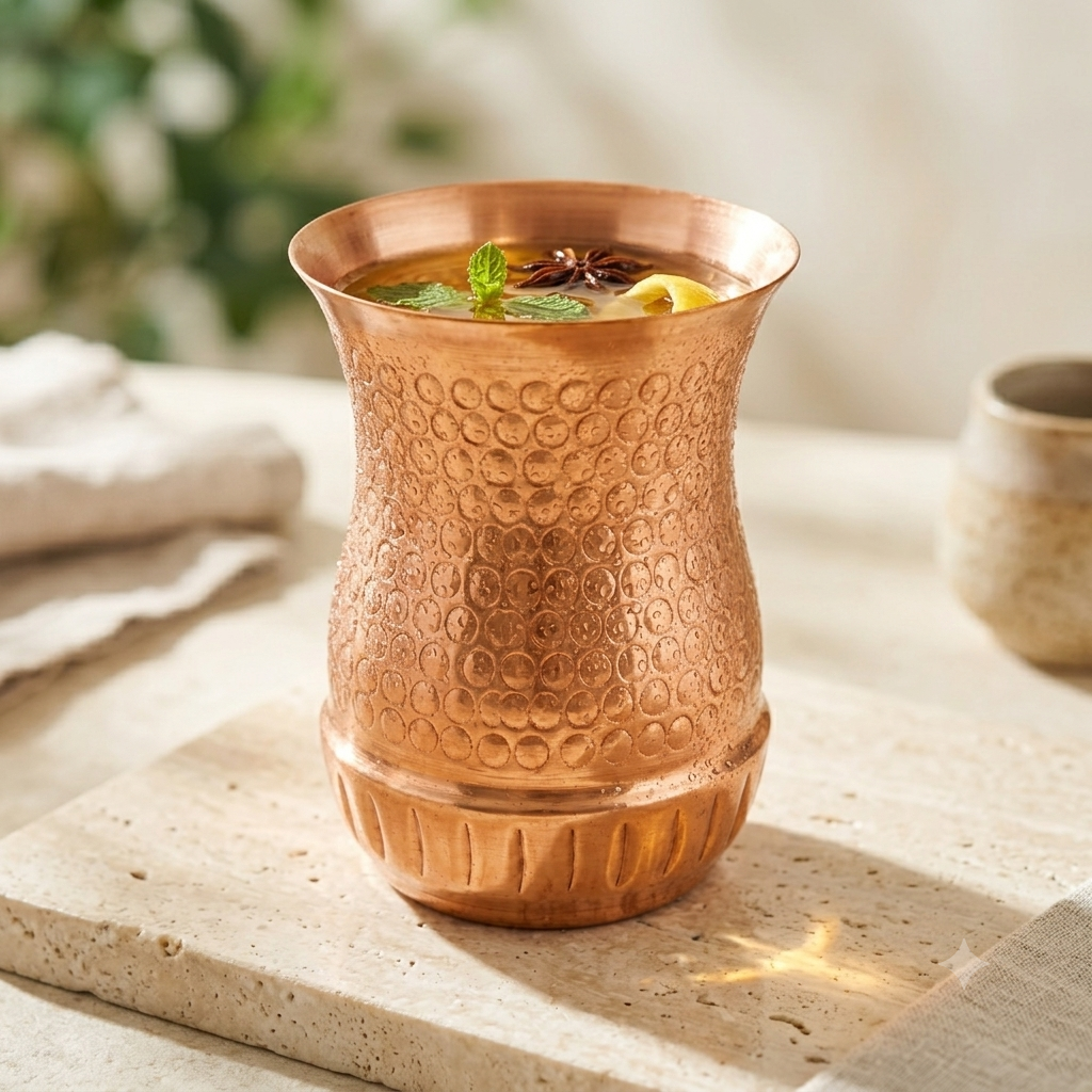 R.S 400 ml Brass Copper Coating Glasses