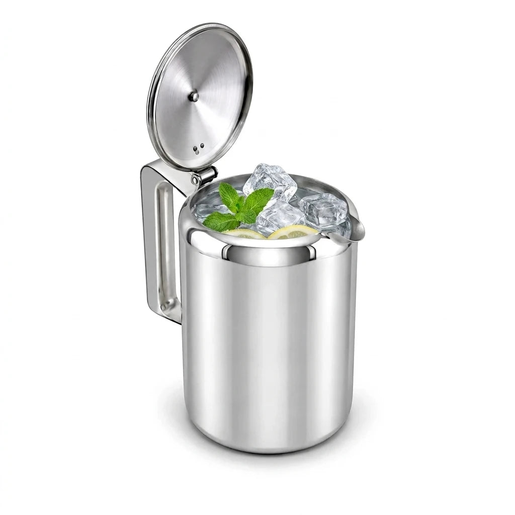 WorldWide Polished Stainless Steel 2-Liter Jug