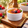 Forte B.K Classic Smooth-Sided White Ceramic Ramekin, 3 Inch