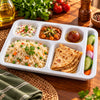 Blaze 6-Portion White Melamine Tray