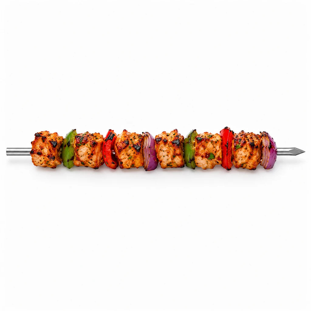 Stainless Steel Tikka Seekh BBQ Skewer - 24 & 30 Inch