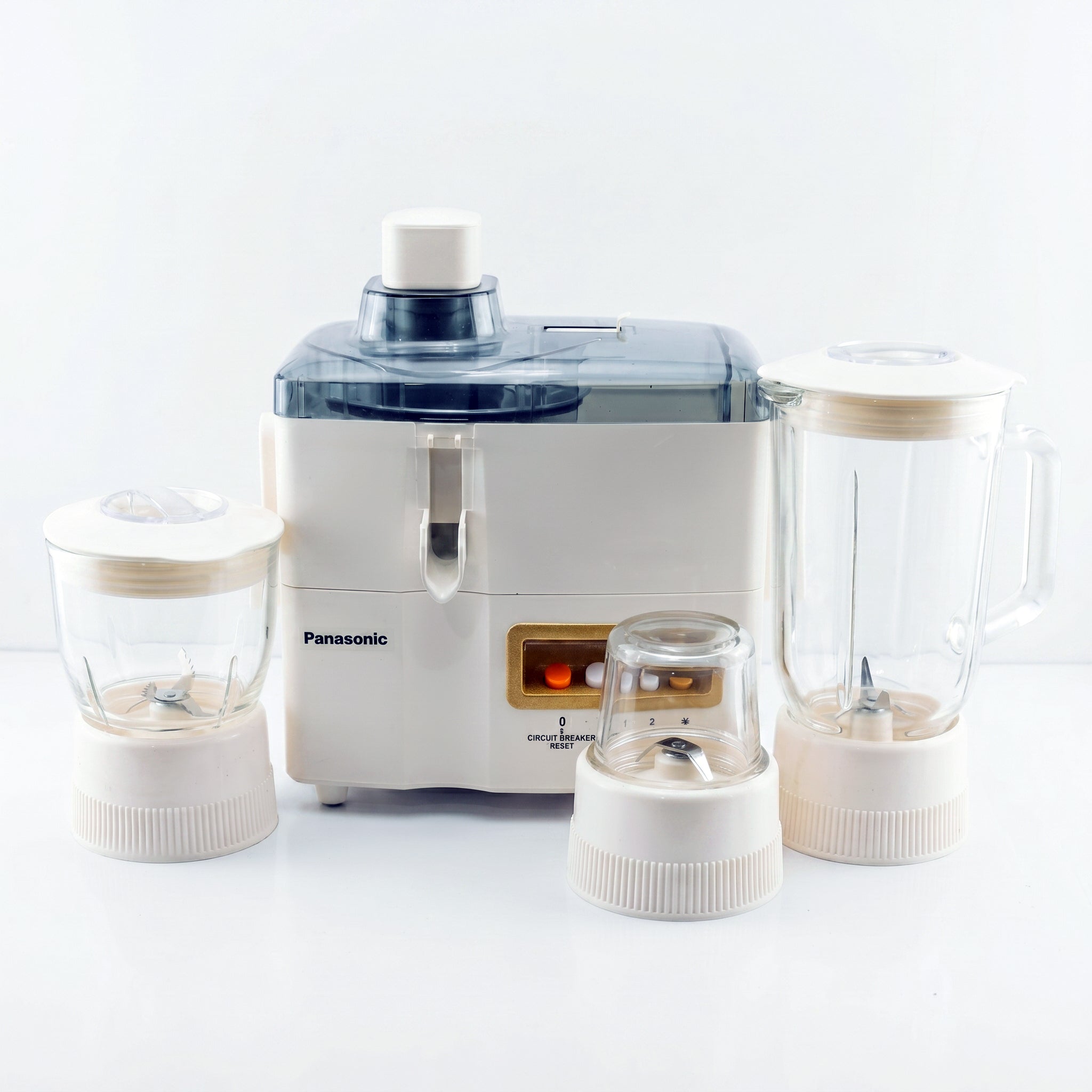 Panasonic 4-in-1 White Juicer/Blender/Grinder/DryMill Set