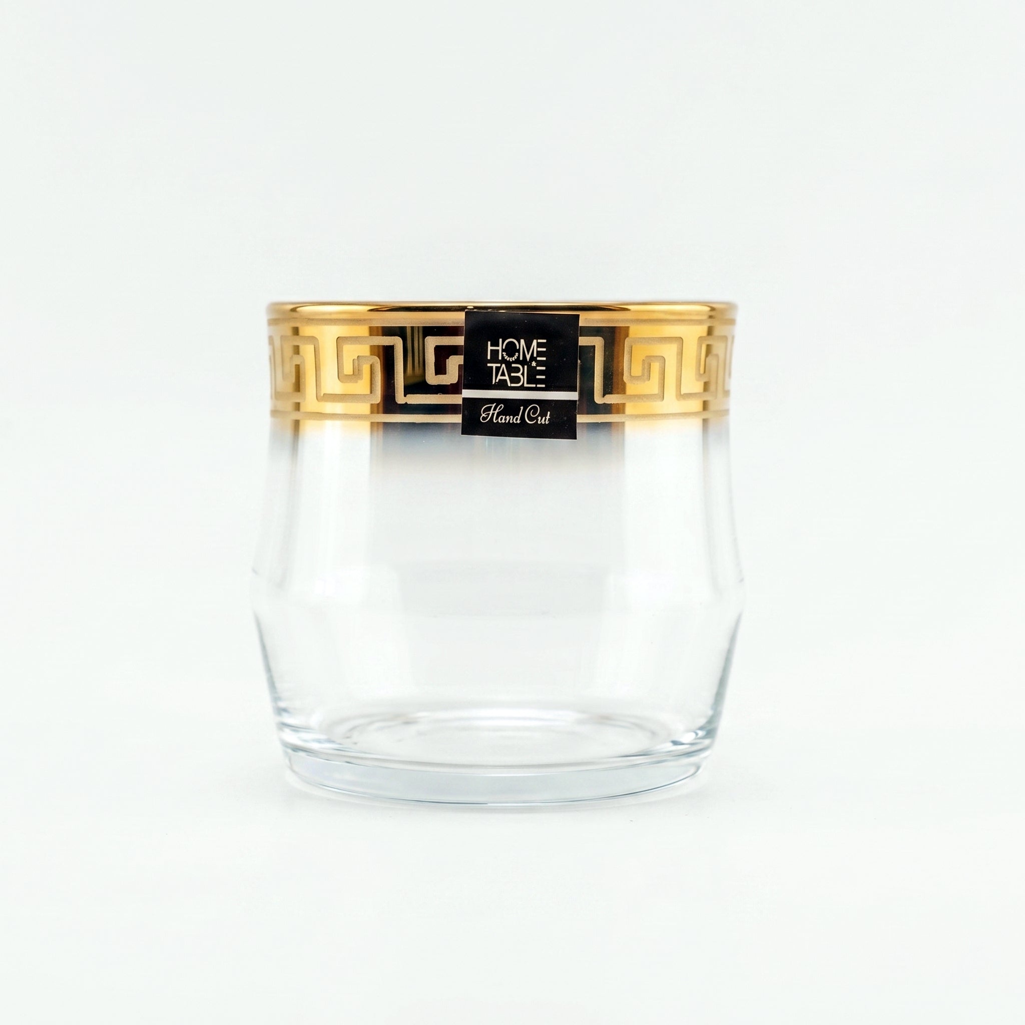 Home Table 6-Piece Gold Rim DOF Glass