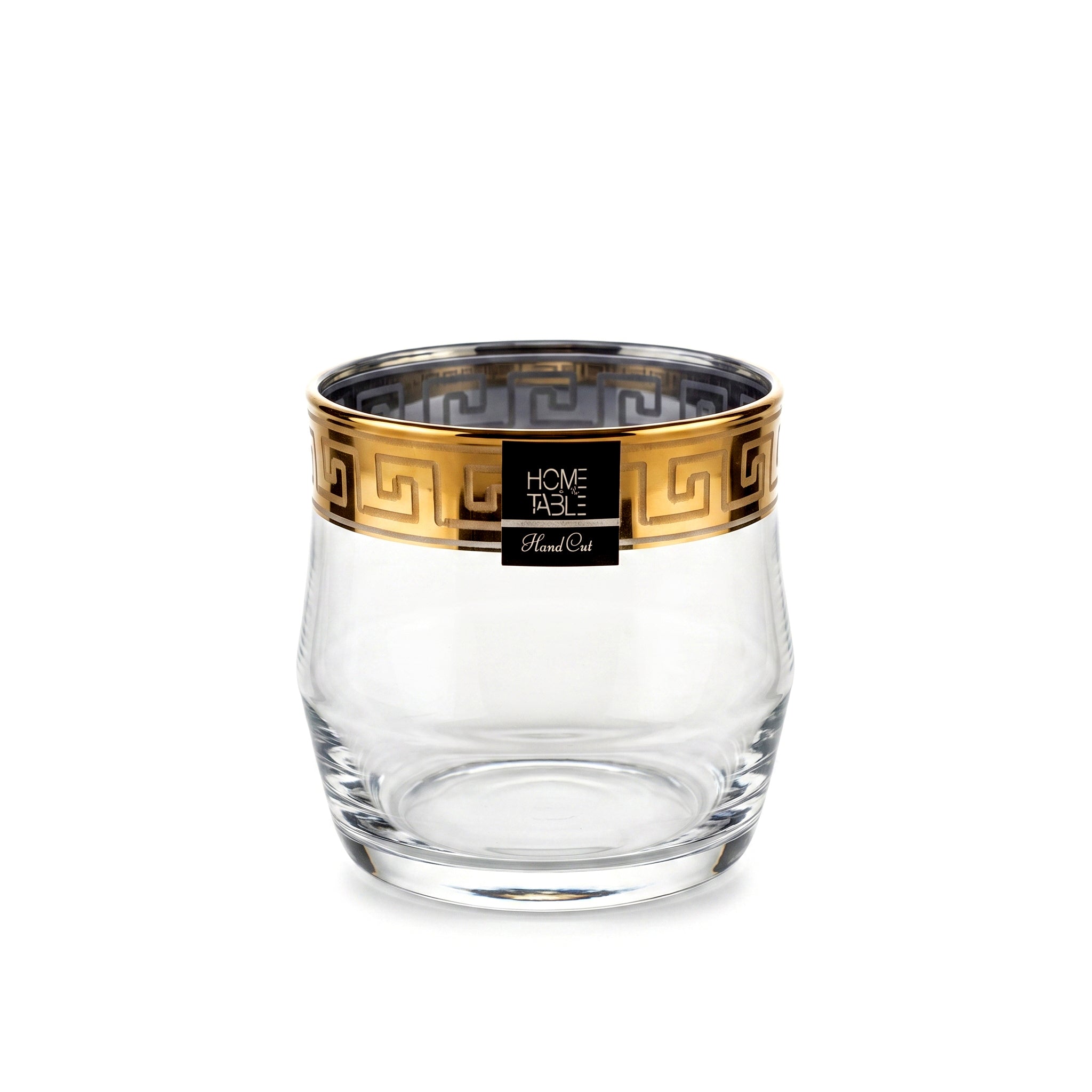 Home Table 6-Piece Gold Rim DOF Glass