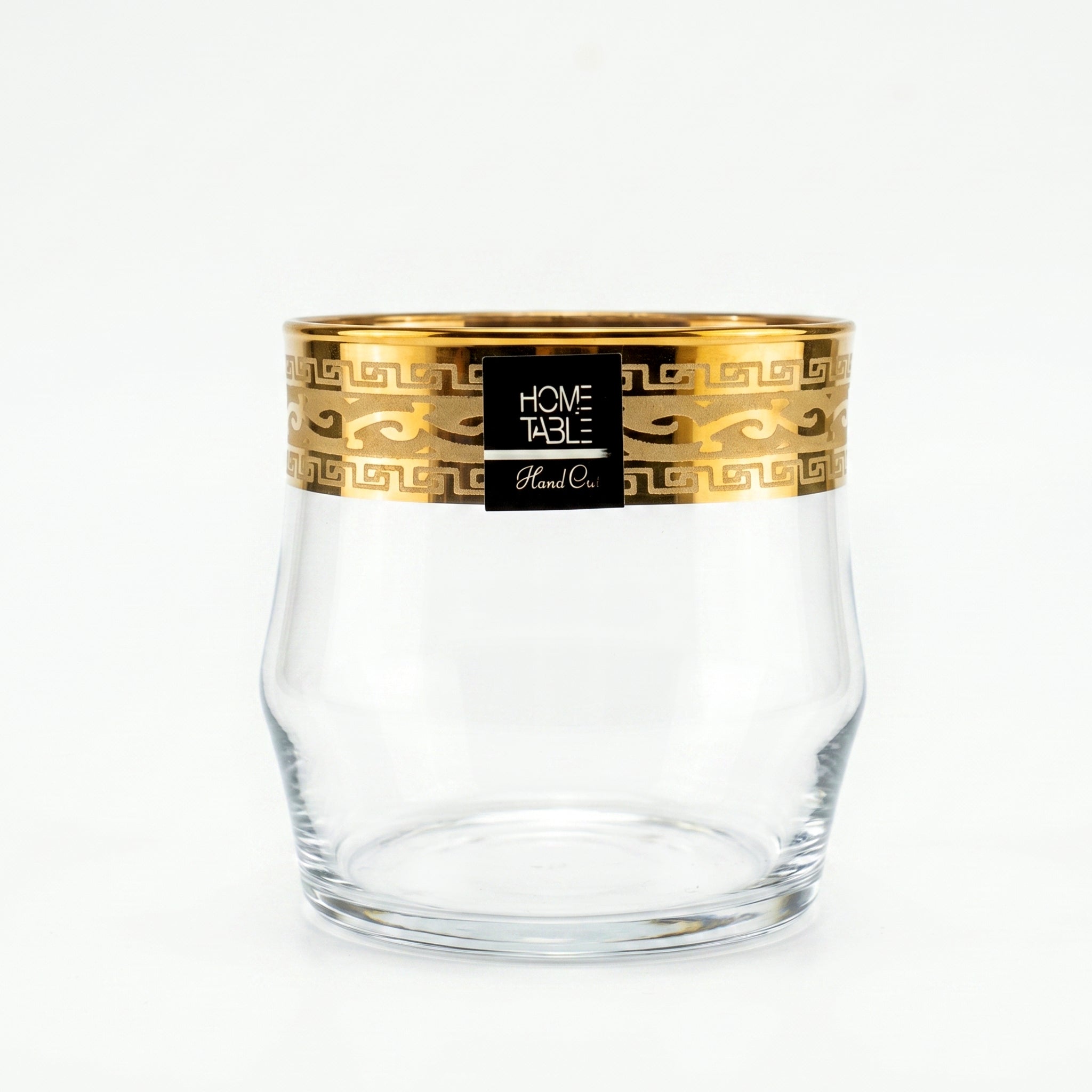 Home Table 6-Piece Gold Rim DOF Glass