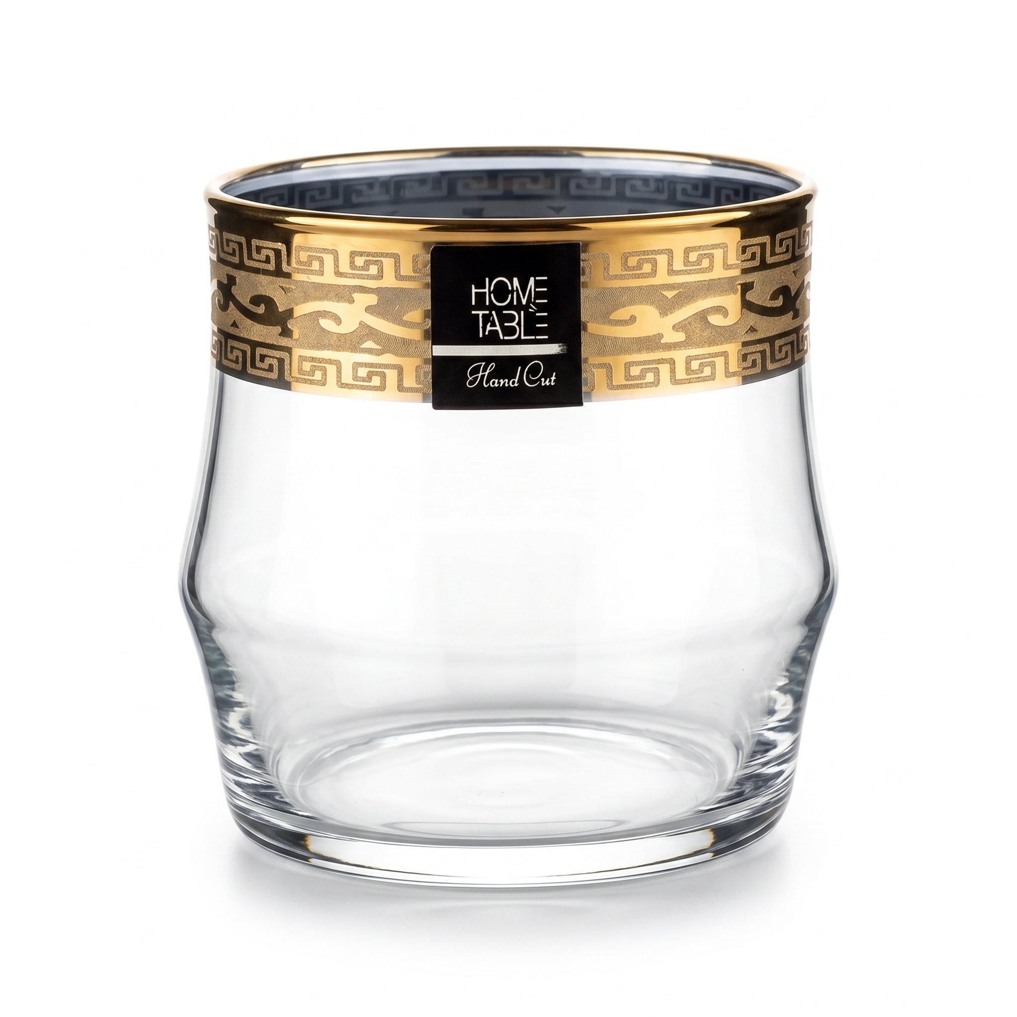 Home Table 6-Piece Gold Rim DOF Glass