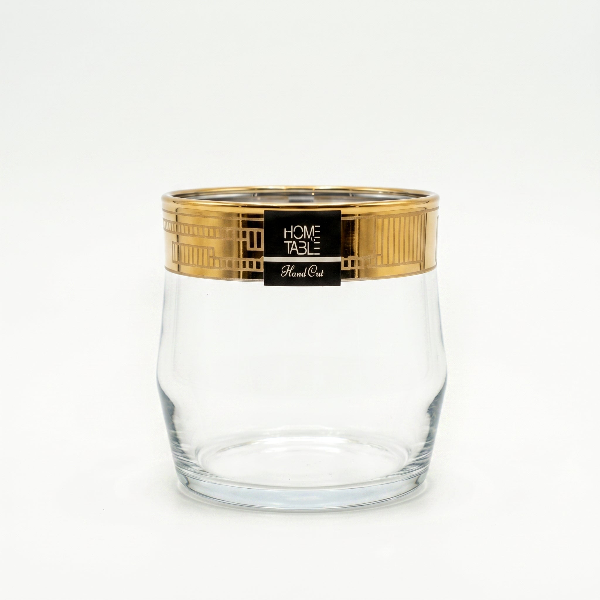 Home Table 6-Piece Gold Rim DOF Glass