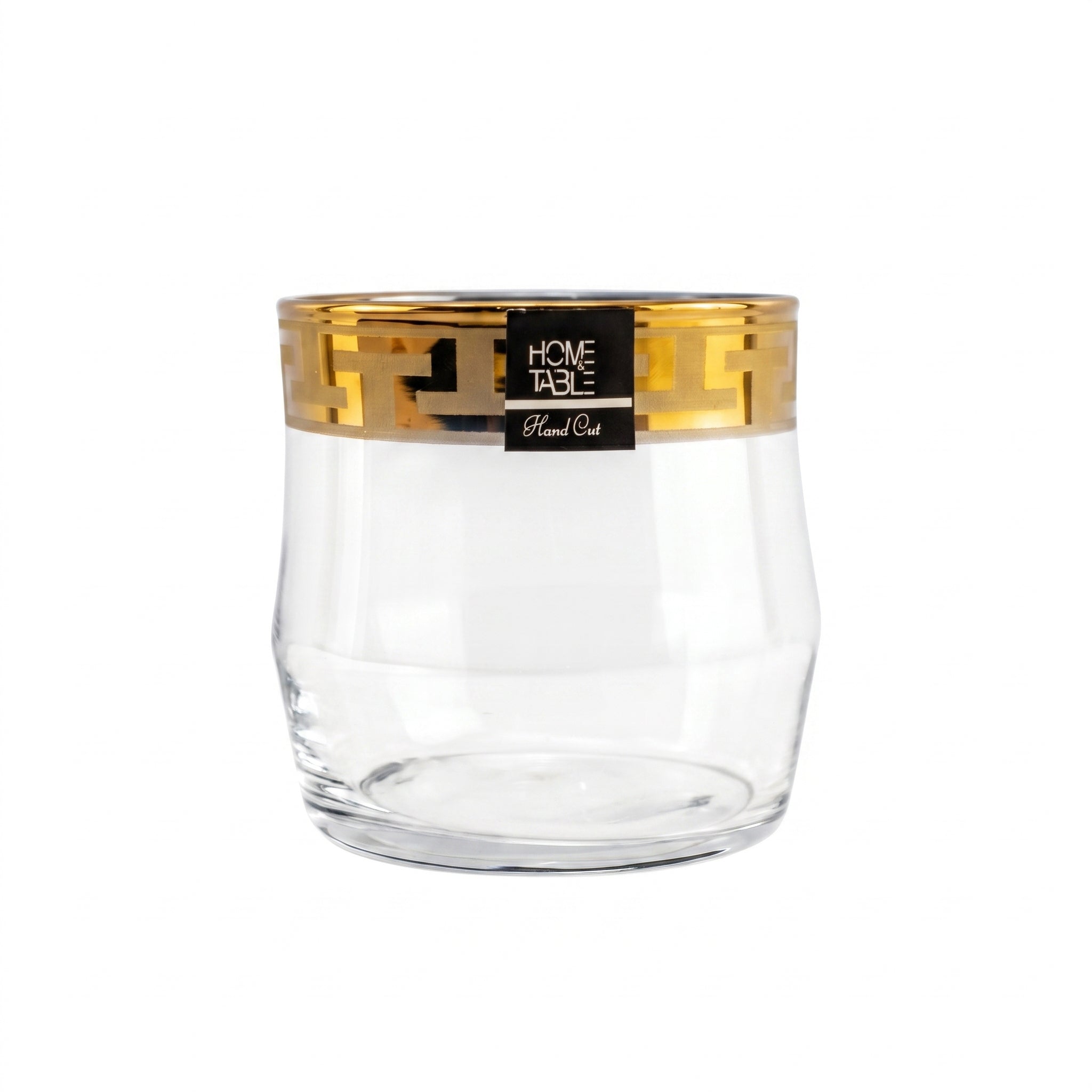 Home Table 6-Piece Gold Rim DOF Glass