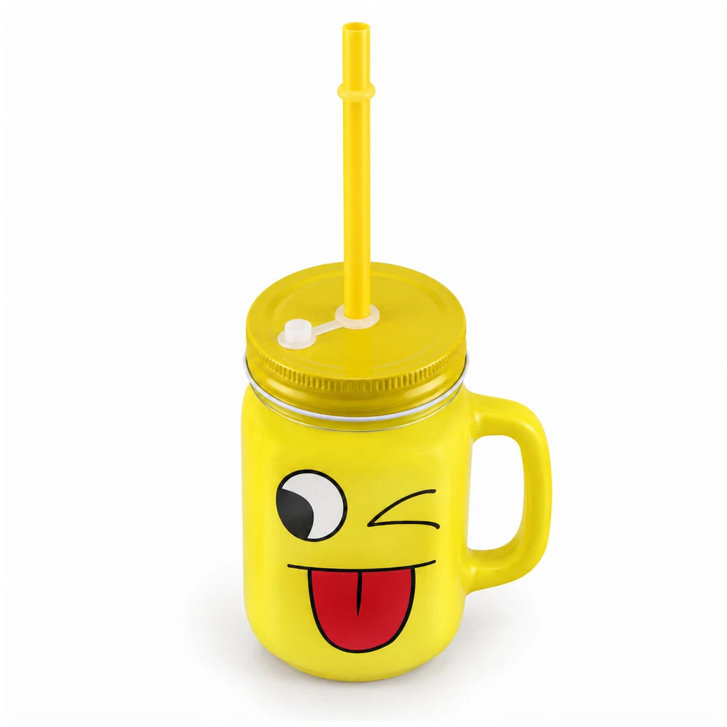 Kleeyo Sunshine Silly Tongue 450 ml Glass Mason Jar