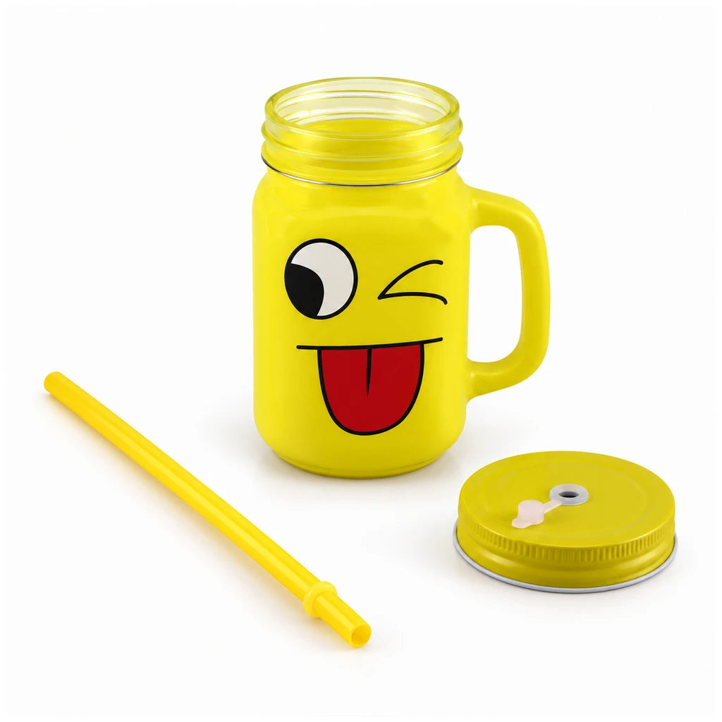 Kleeyo Sunshine Silly Tongue 450 ml Glass Mason Jar