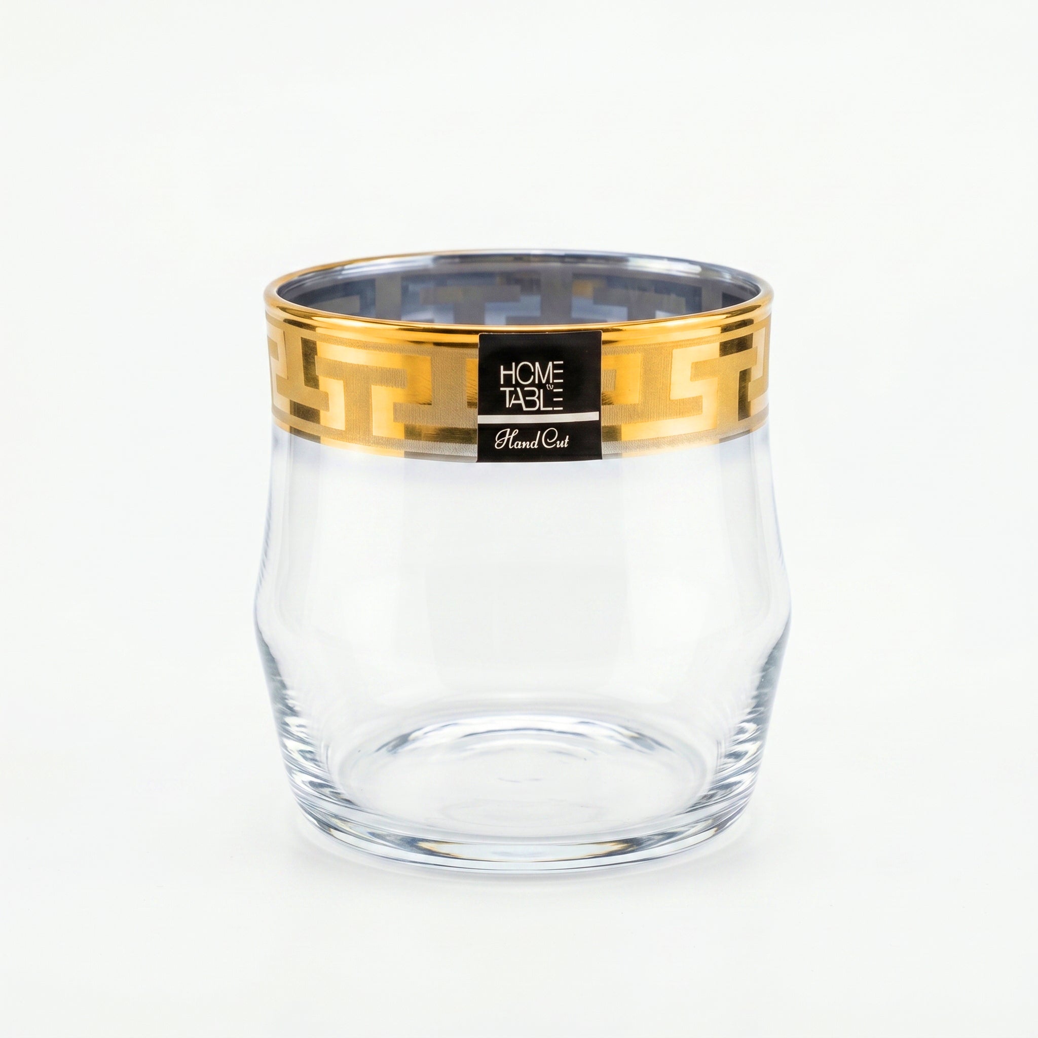 Home Table 6-Piece Gold Rim DOF Glass