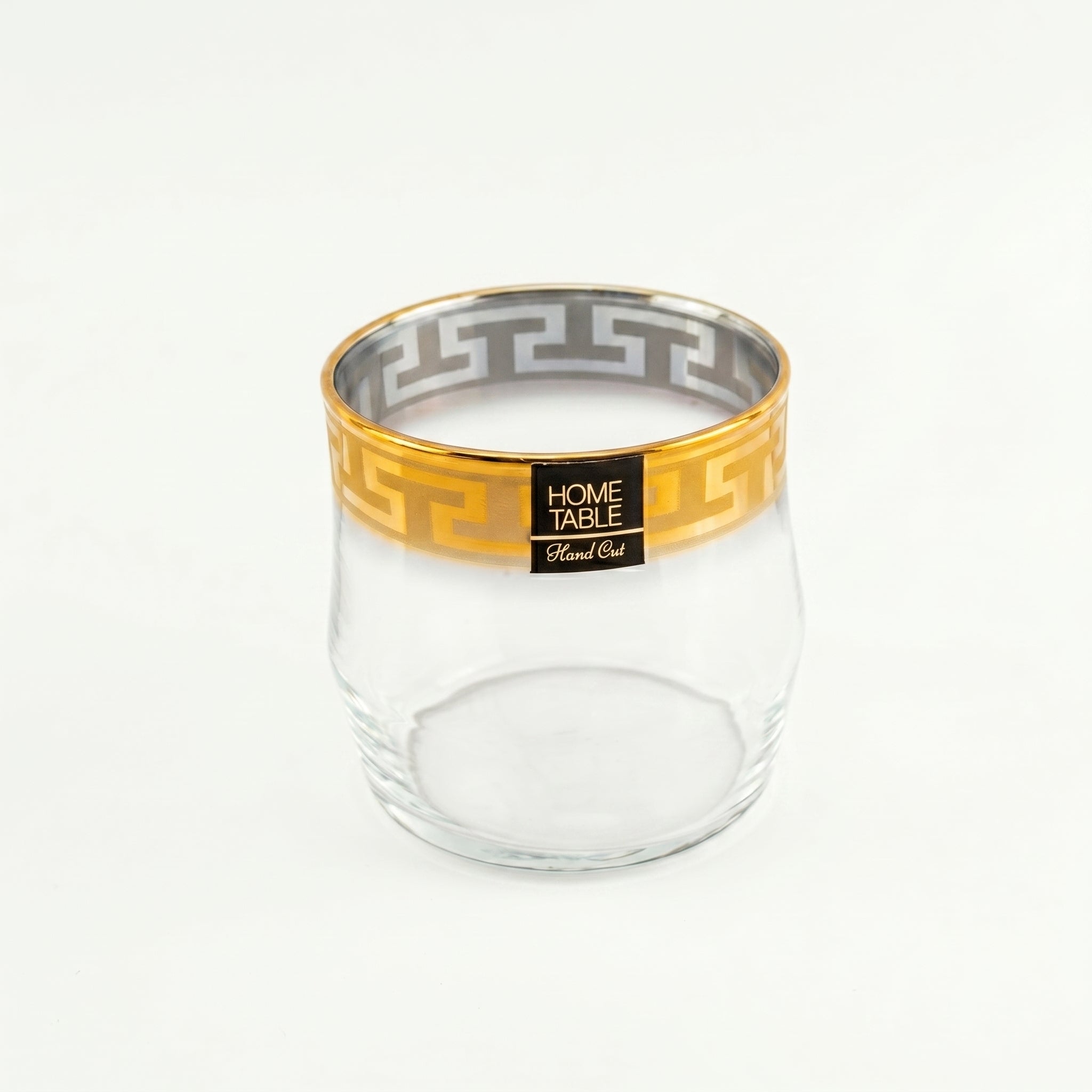 Home Table 6-Piece Gold Rim DOF Glass
