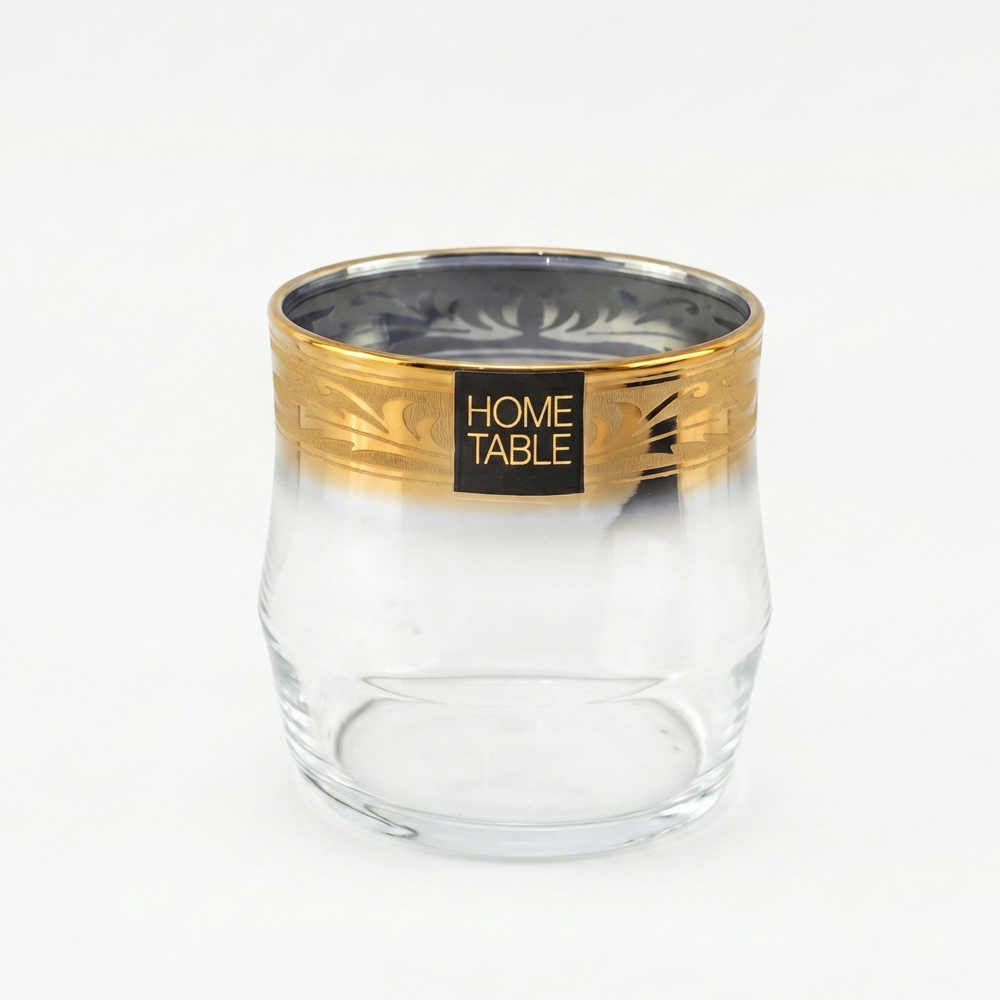 Home Table 6-Piece Gold Rim DOF Glass
