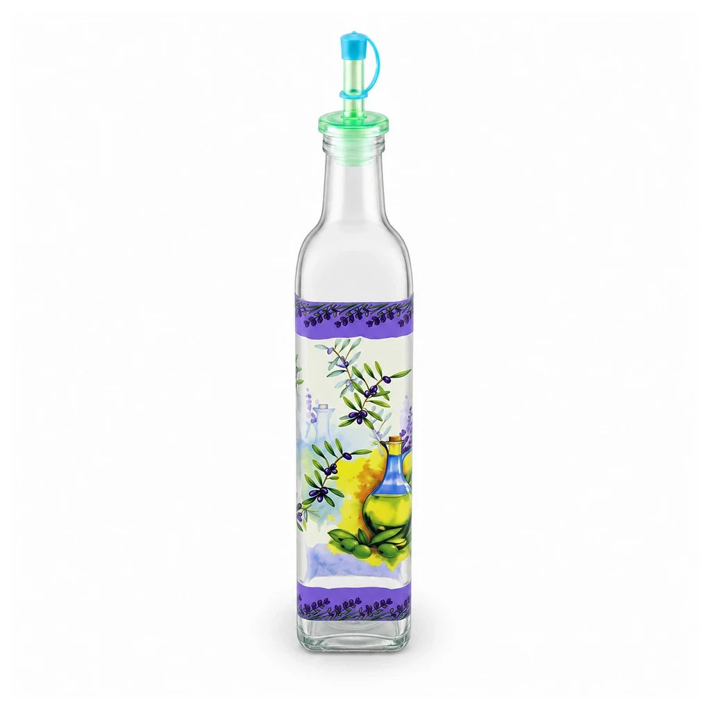 Kleeyo Olive & Lavender Glass Pouring Bottle, 500 ml