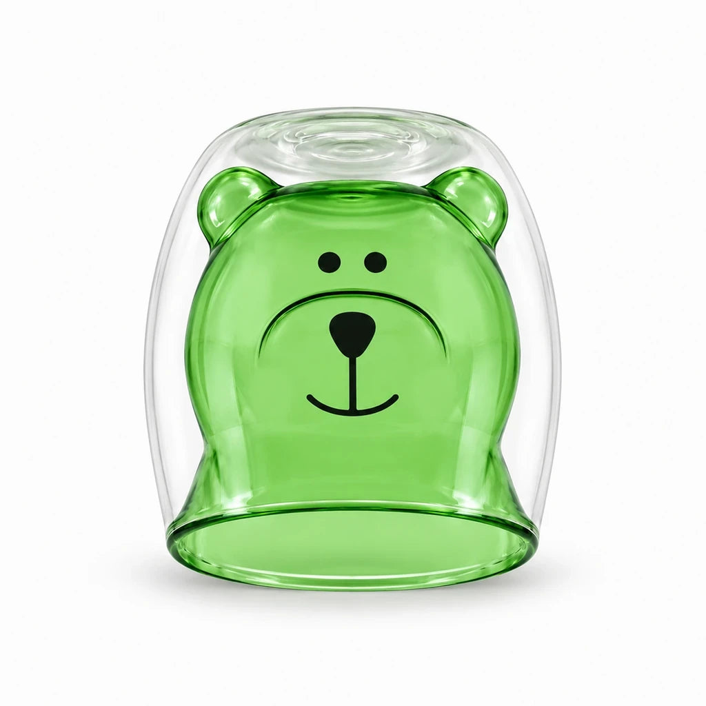 D.W.M Bear-Shaped Double-Wall Glass Tumbler, 250 ml