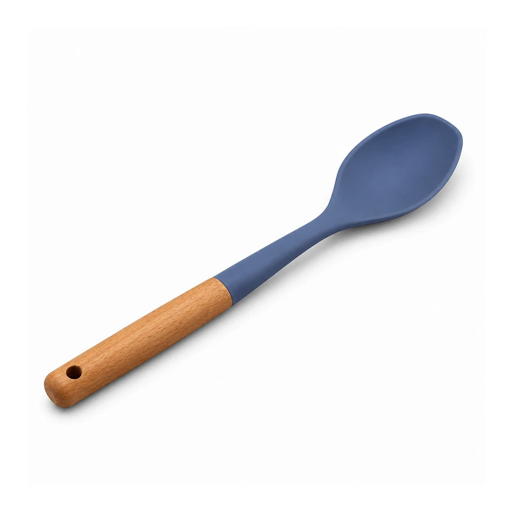 BEST Silicone Rice Serving Spoon with Wooden Handle, 13 Inch