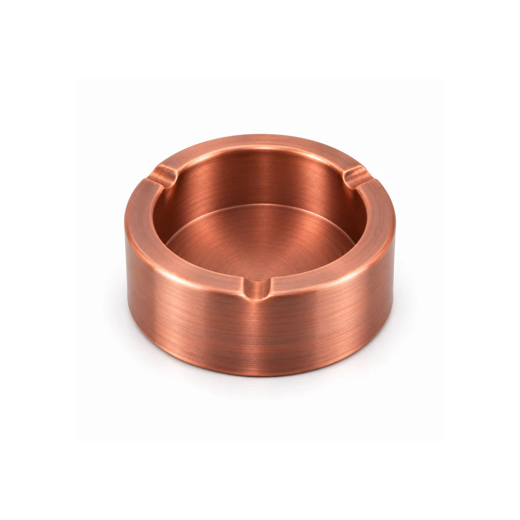 Lishu Round Copper Ashtray, 4.5 Inch