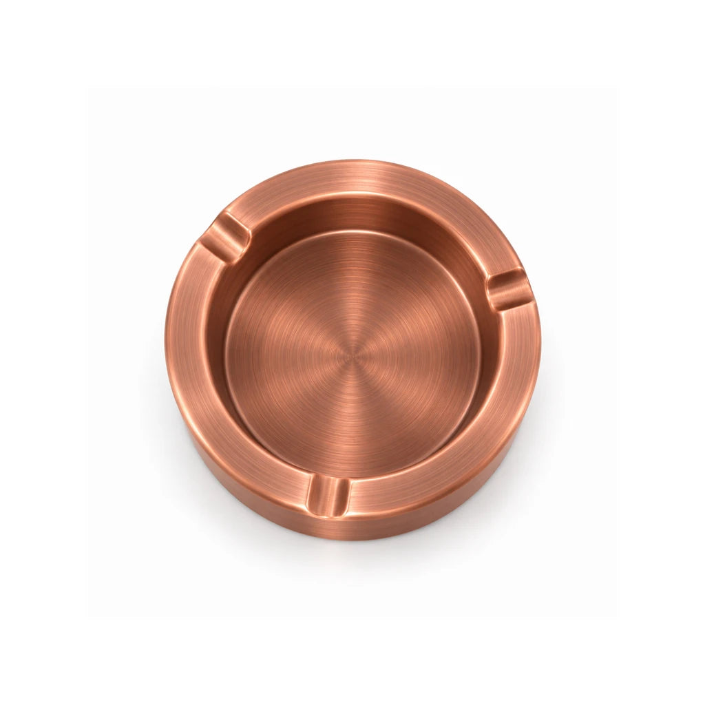 Lishu Round Copper Ashtray, 4.5 Inch