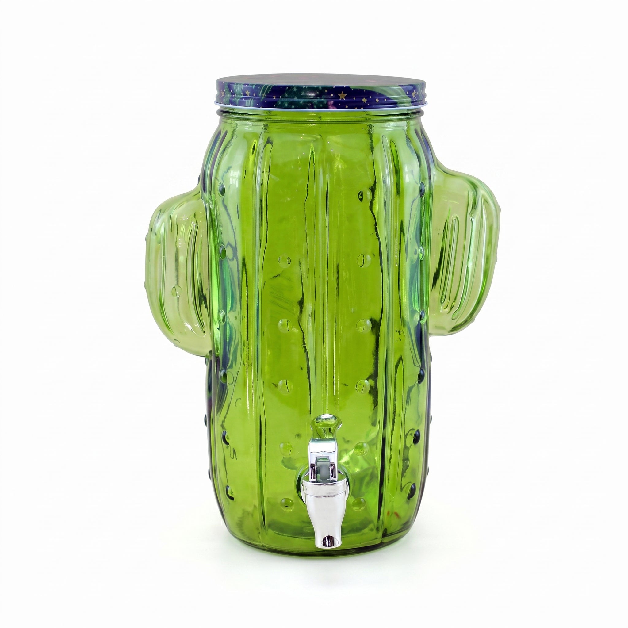 Danny Home 3.5-Liter Desert Oasis Cactus Glass Beverage Dispenser with Tap