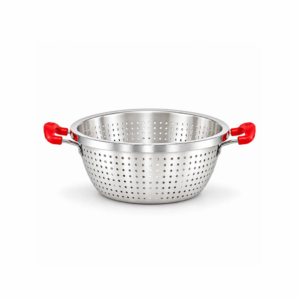 Crest Stainless Steel Colander with Plastic Handles, 30 cm