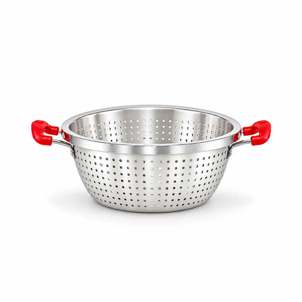 Crest Stainless Steel Colander with Plastic Handles, 32 cm
