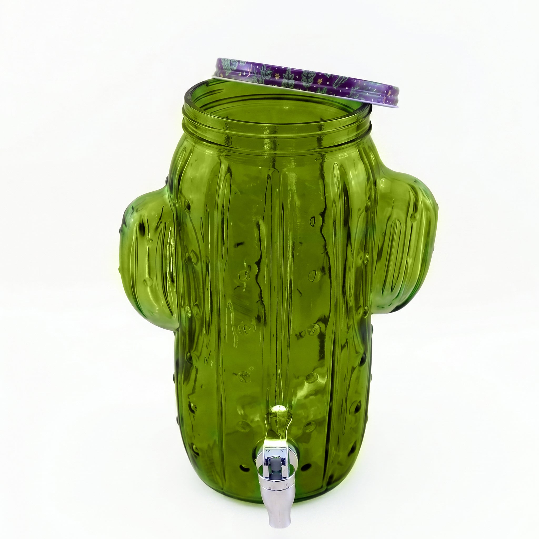 Danny Home 3.5-Liter Desert Oasis Cactus Glass Beverage Dispenser with Tap