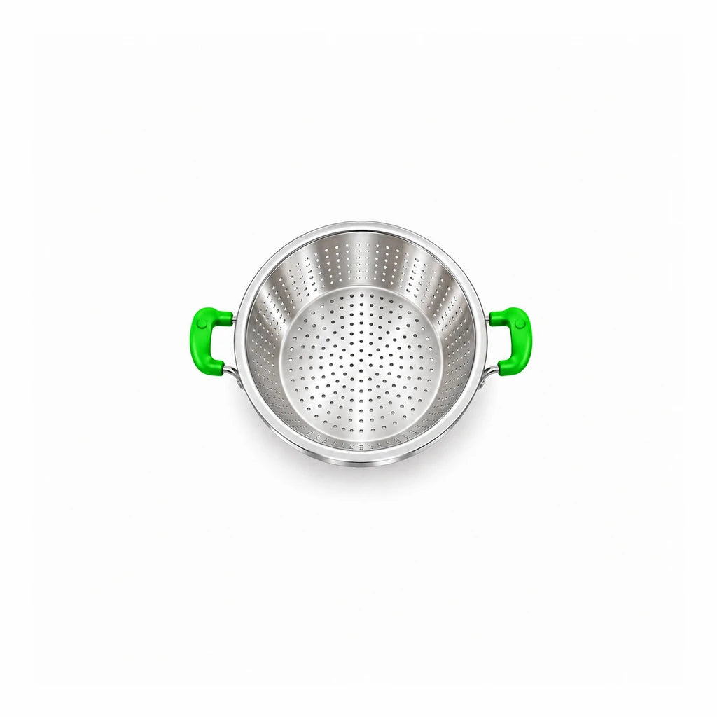 Crest Stainless Steel Colander with Plastic Handles, 26 cm