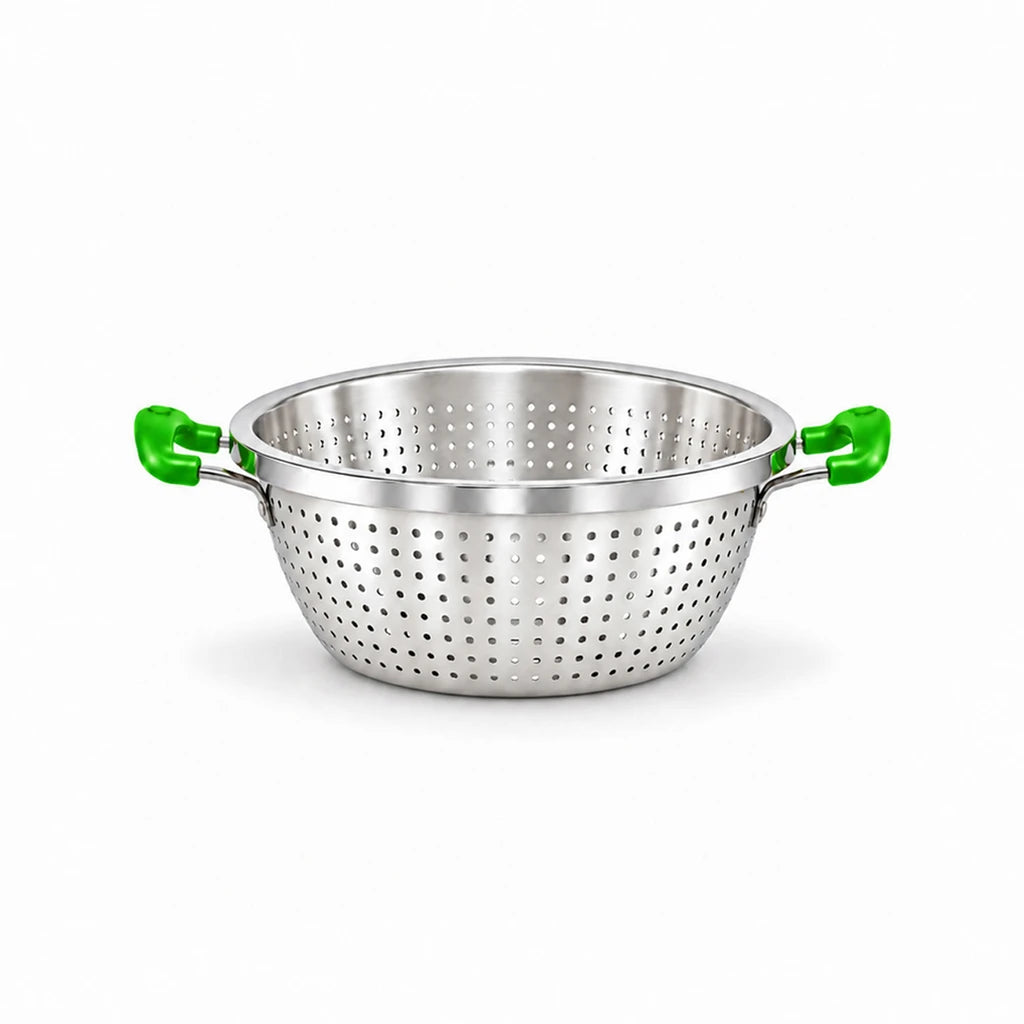 Crest Stainless Steel Colander with Plastic Handles, 30 cm