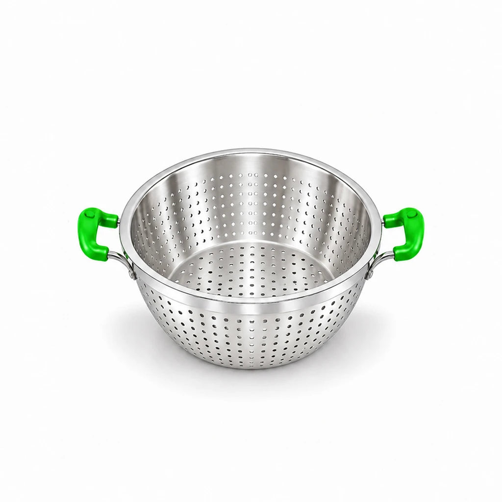 Crest Stainless Steel Colander with Plastic Handles, 30 cm