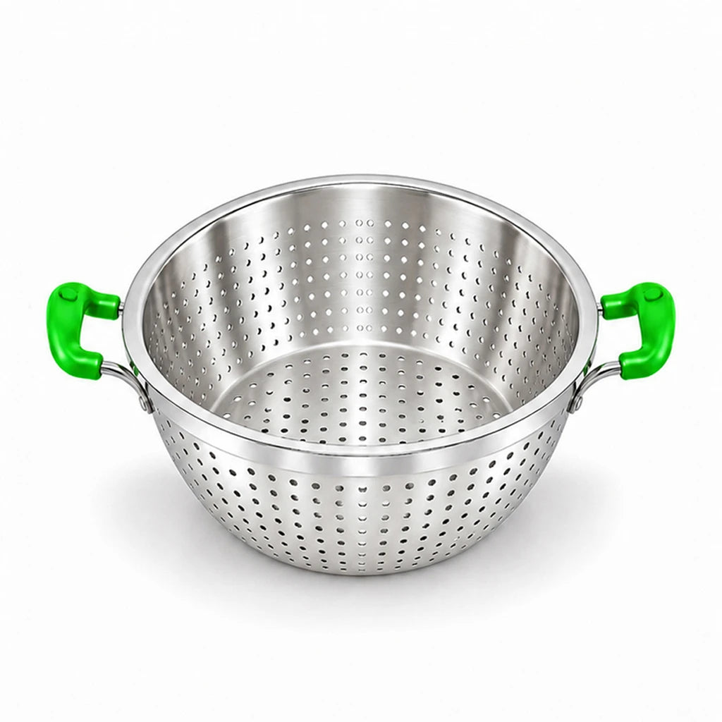 Crest Stainless Steel Colander with Plastic Handles, 36 cm