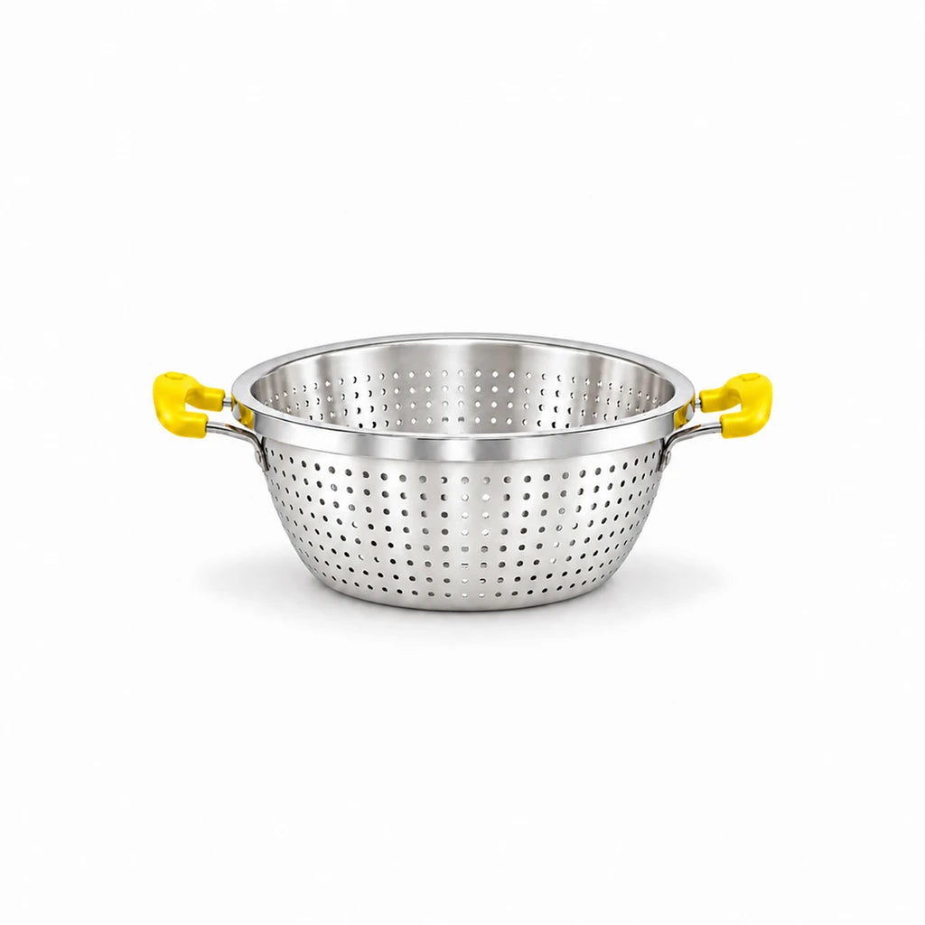 Crest Stainless Steel Colander with Plastic Handles, 30 cm