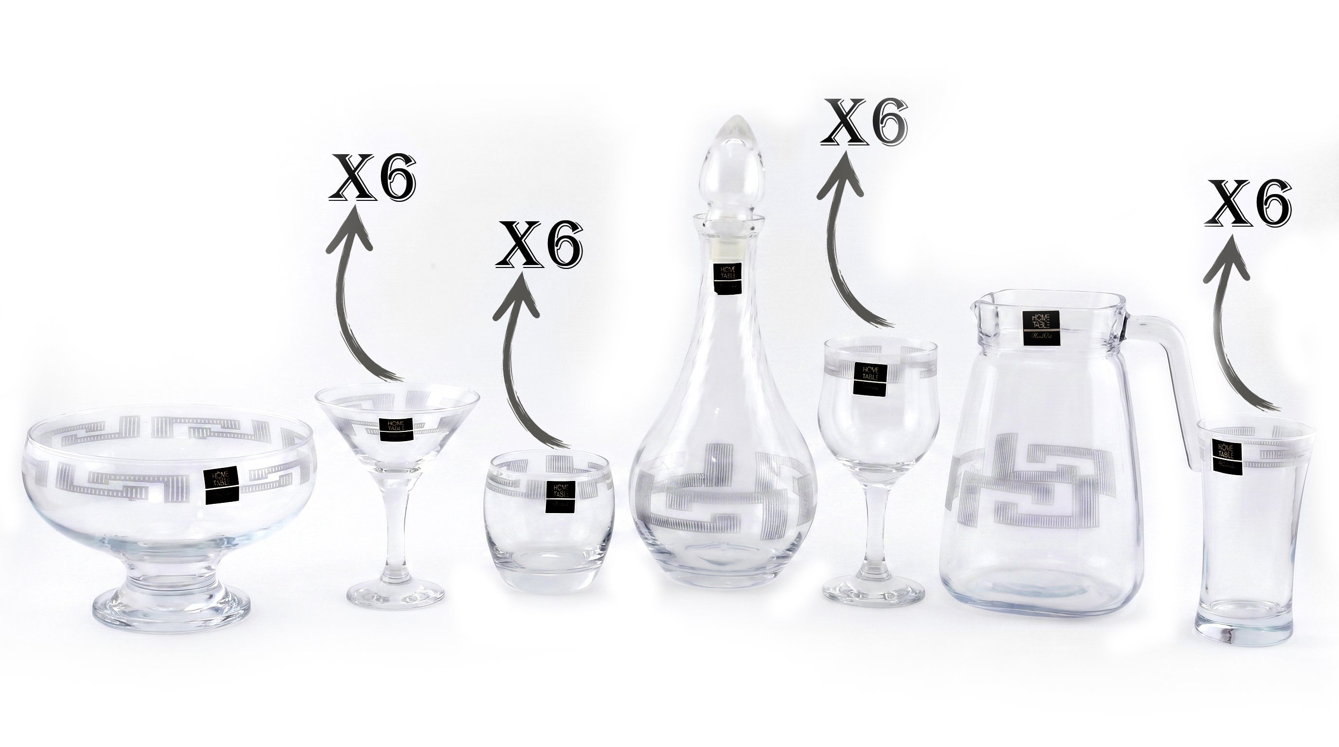 Home Table 27-Piece Glass Water Cool Set