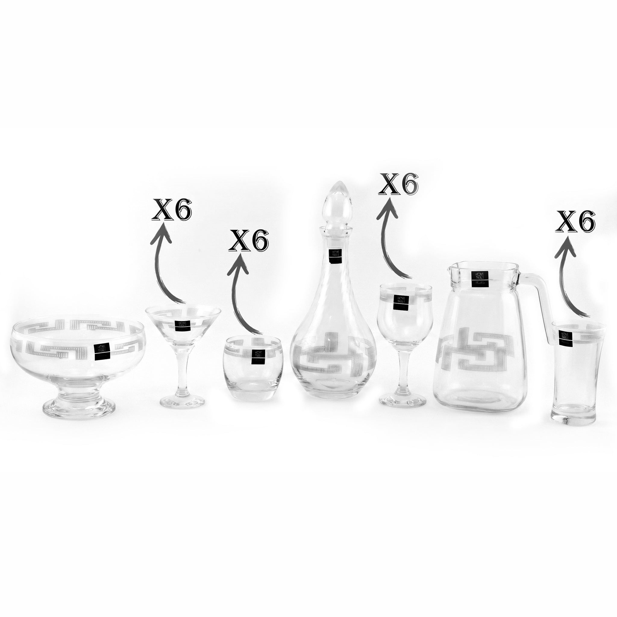 Home Table 27-Piece Glass Water Cool Set