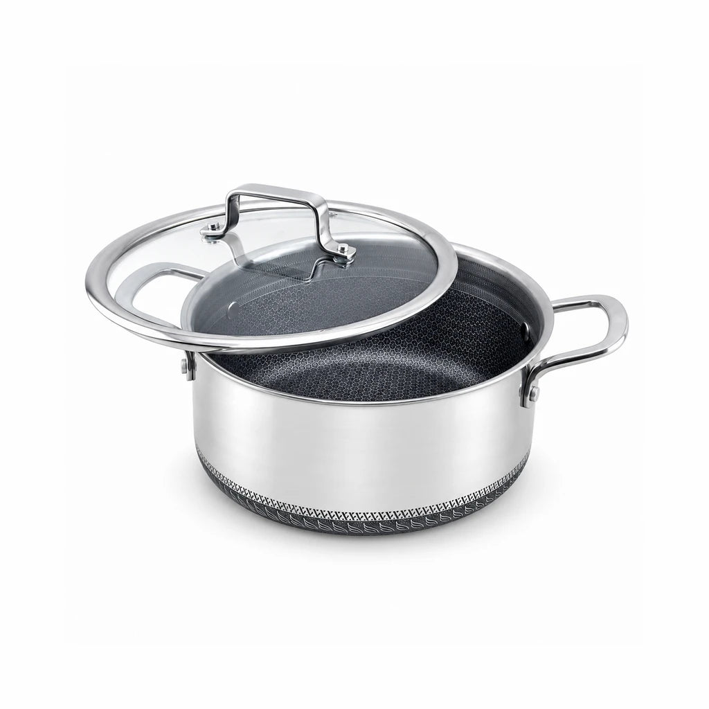 9TNINE Laser-Coating Stainless Steel Pot, 26, 28 & 30 cm